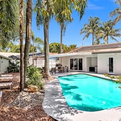 Oakland Park Oasis | Heated Pool | 4BR Retreat