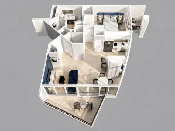 FontaineBleau|1BR Ocean View w/ Balcony - Image 3
